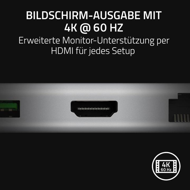 Actual product image Razer USB-C Dock - Mercury Edition (USB-C, 11 ports)