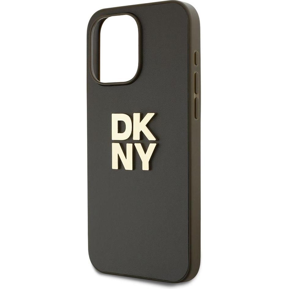 Thumbnail - DKNY PU Leather Stack Logo Wrist Strap Case for iPhone 15 Pro Max Brown (Apple iPhone 15 Pro Max), Smartphone Hülle, Bra...