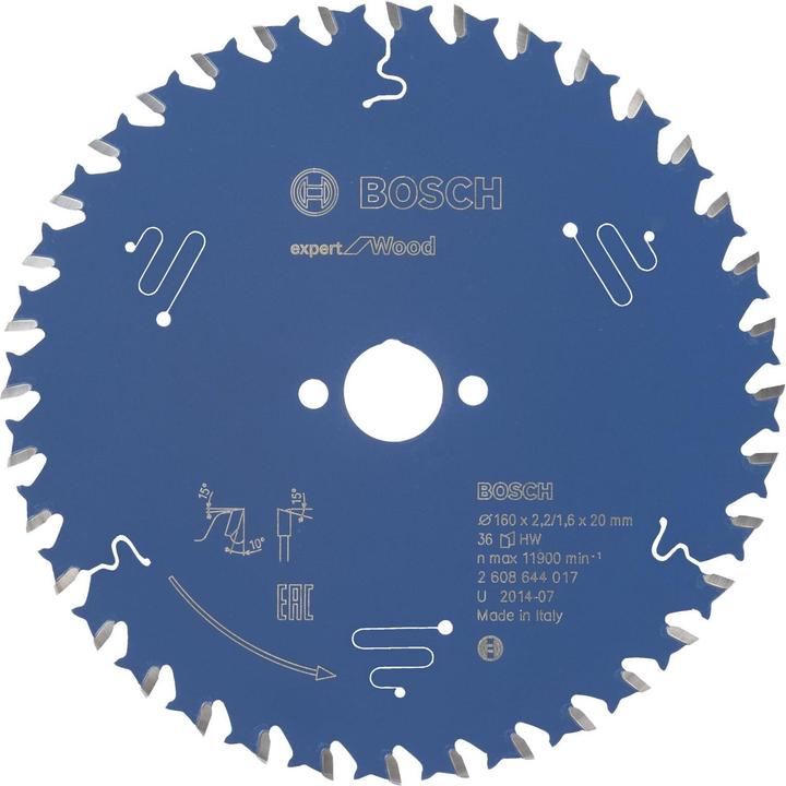 Actual product image Bosch Professional Zubehör Circular saw blade Expert for Wood, 160 x 20 x 2.2 mm, 36
