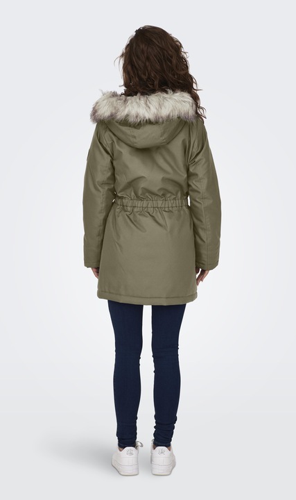 Immagine prodotto Only Cappuccio con pelliccia sintetica staccabile Polsini a coste Parka Parka lungo (S)