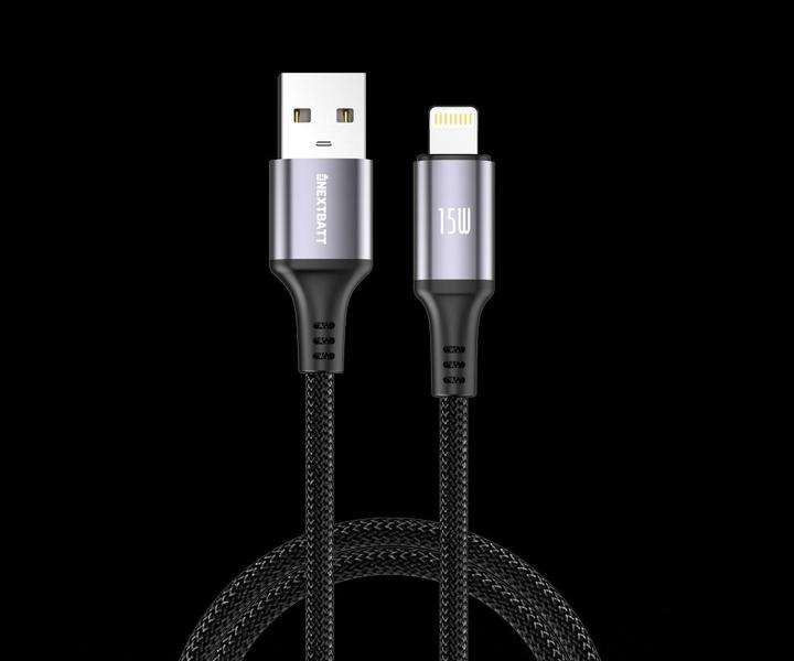 Nextbatt USB-A to Lightning Cable 15W, 2m - Black