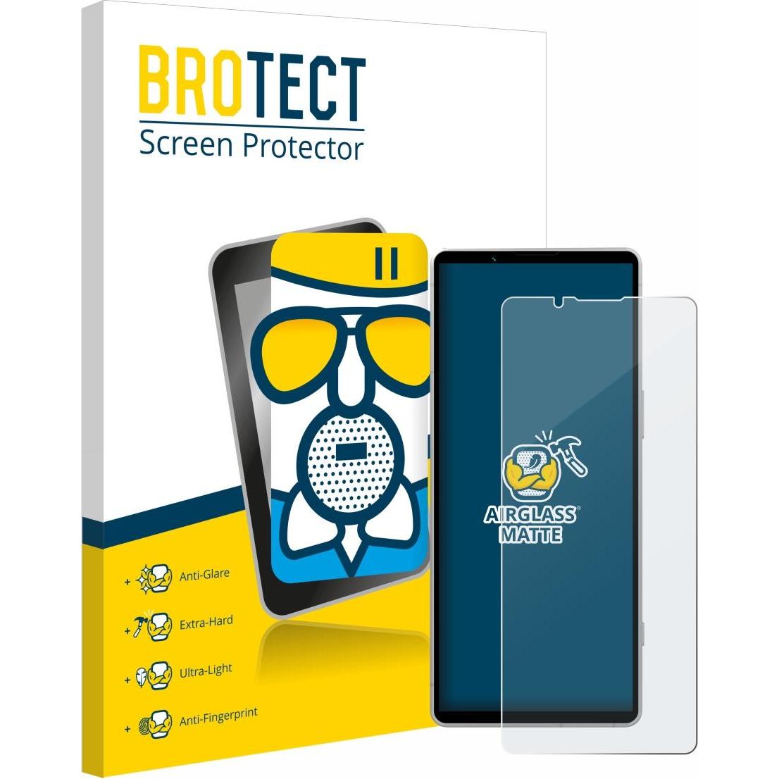 BROTECT AirGlass Panzerglasfolie Matt (1 Stück, Sony Xperia 5 V), Smartphone Schutzfolie, Grau