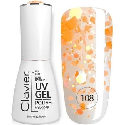 Clavier, Nagelpflegemittel, Luxury Nail Hybrid Uv Gel Hybrid Nail Polish 108 Orangeade 10Ml (10 ml)