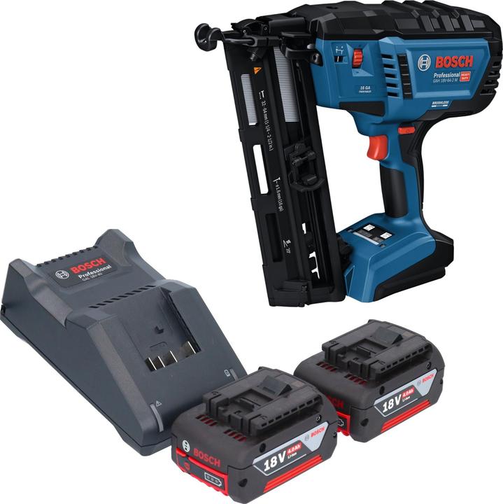 Produktbild Bosch Professional GNH 18V-64-2 M Professional Akku Holznagler 18 V 1,6 x 32 - 64 mm + 2x Akku 4,0 Ah +