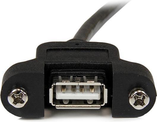 Produktbild StarTech 90cm USB A Blendenmontage Kabel Bu/St - USB Verlängerungskabel - Einbaubuchsen Kabel Verlängerung (0.90 m, USB 2.0)