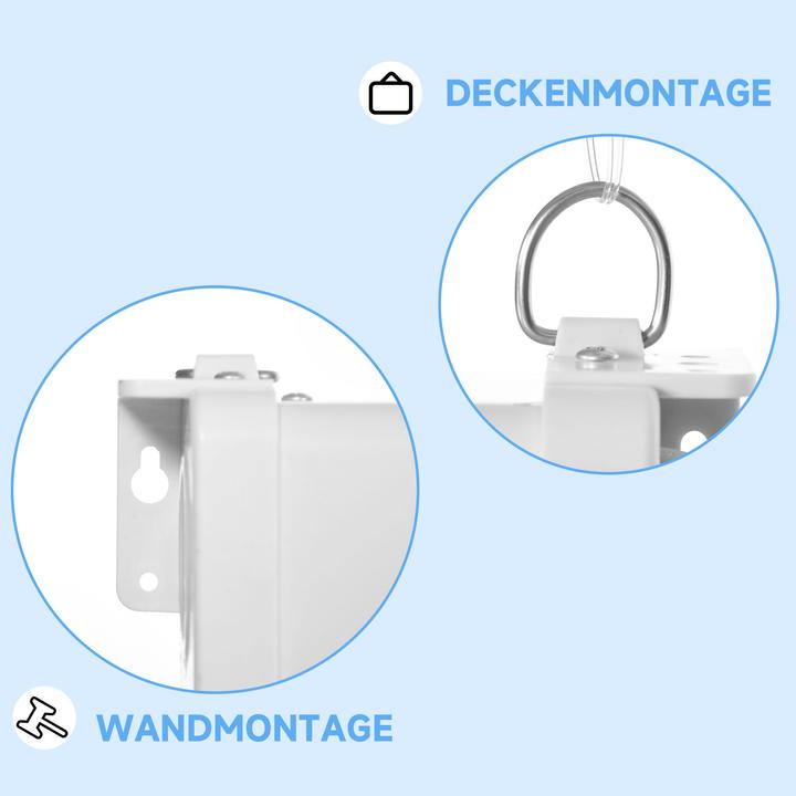 Produktbild Homcom Beamer Leinwand Kunststoff, Metall Weiss (120", 16:9)