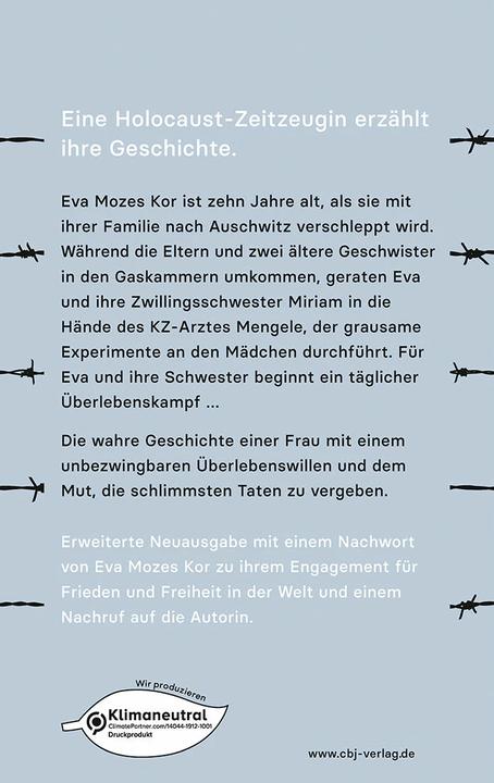 Image du produit Ich habe den Todesengel überlebt - Eine Auschwitz-Zeitzeugin erzählt (Allemand, Eva Mozes Kor, Lisa Rojany Buccieri, 2022)