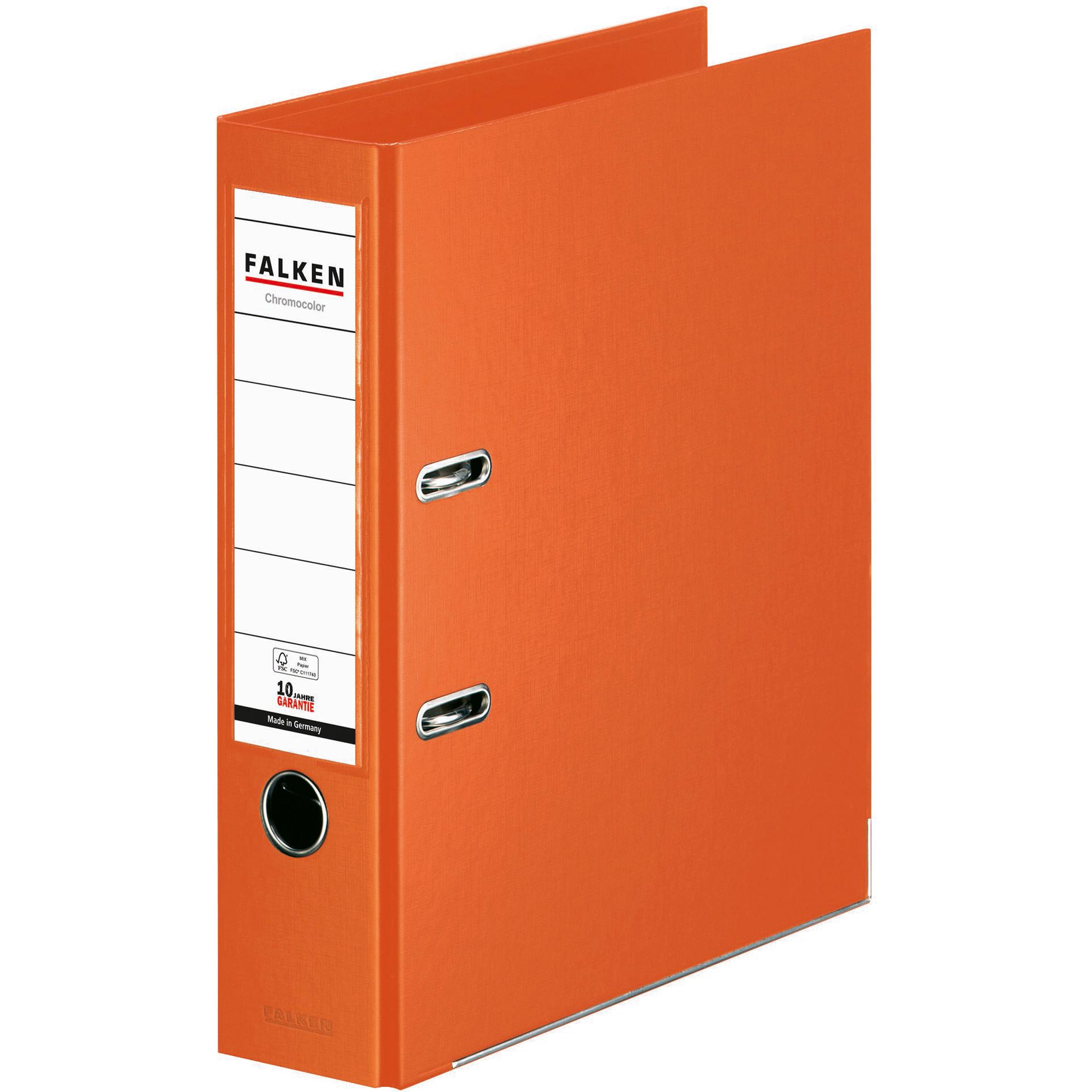 Falken, Ordner, Ordner Chromocolor A4 orange Rücken: 80 mm (A4, 80 mm, 1 x)