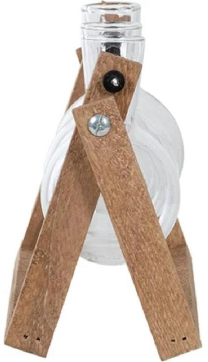 Actual product image Esschert Design Cuttings Vase L 25.5 cm, Brown/Transparent (1 x, 25.5 x 6.5 x 14.5 cm, 2.78 l)