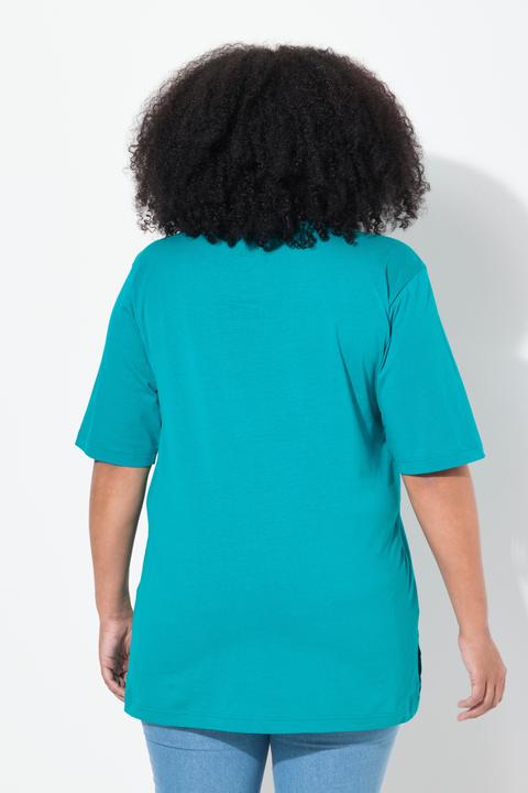 Image du produit Ulla Popken T-shirt coupe Relaxed Fit, décolleté en V et manches courtes (42, 44)