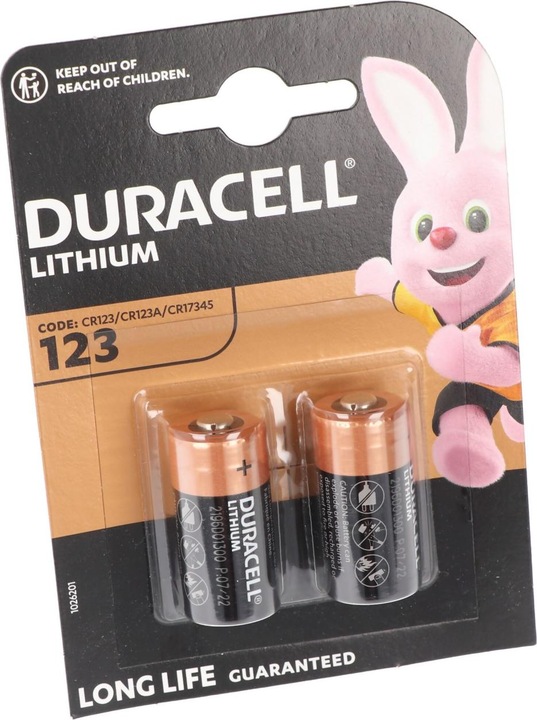 Actual product image Duracell High Power Lithium (2 pcs., CR123A, 1400 mAh)