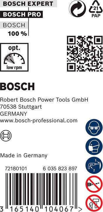 Actual product image Bosch Professional Zubehör PRO Wood HSS installation drill bit, 22 x 100 x 400 mm (22 mm)