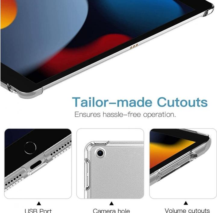 Actual product image Screenguard Apple iPad 2021 10.2" Flexible TPU Clear Case Cover (iPad 2021 (9th Gen))