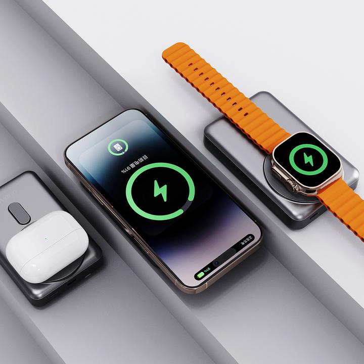 Produktbild Dudao K29 MagSafe powerbank 10000mAh Silver (10000 mAh, 20 W, 38.50 Wh)