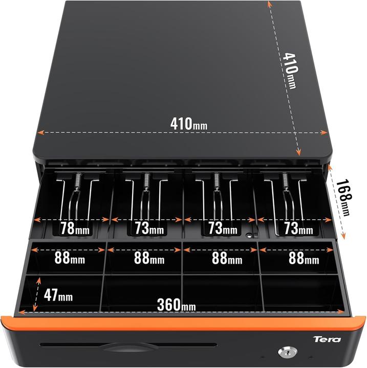 Produktbild Tera kassa voor verkooppuntsysteem (41 x 41 cm) RJ12 met 5 sleutels