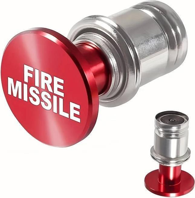 Actual product image PhoneLook Fun button replacement universal cigar lighter 12V FIRE MISSILE funny decoration car interior