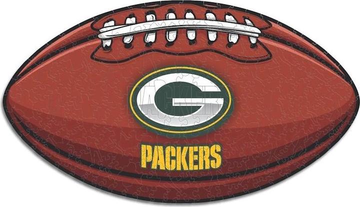 Actual product image Iconic NFL - Green Bay Packers– Football with Logo - Wooden Puzzle Size S (150 pieces) (150 pieces)