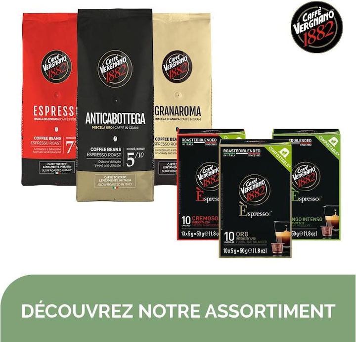 Image du produit Caffè Vergnano bar à espresso (1000 g, Torréfaction foncée)
