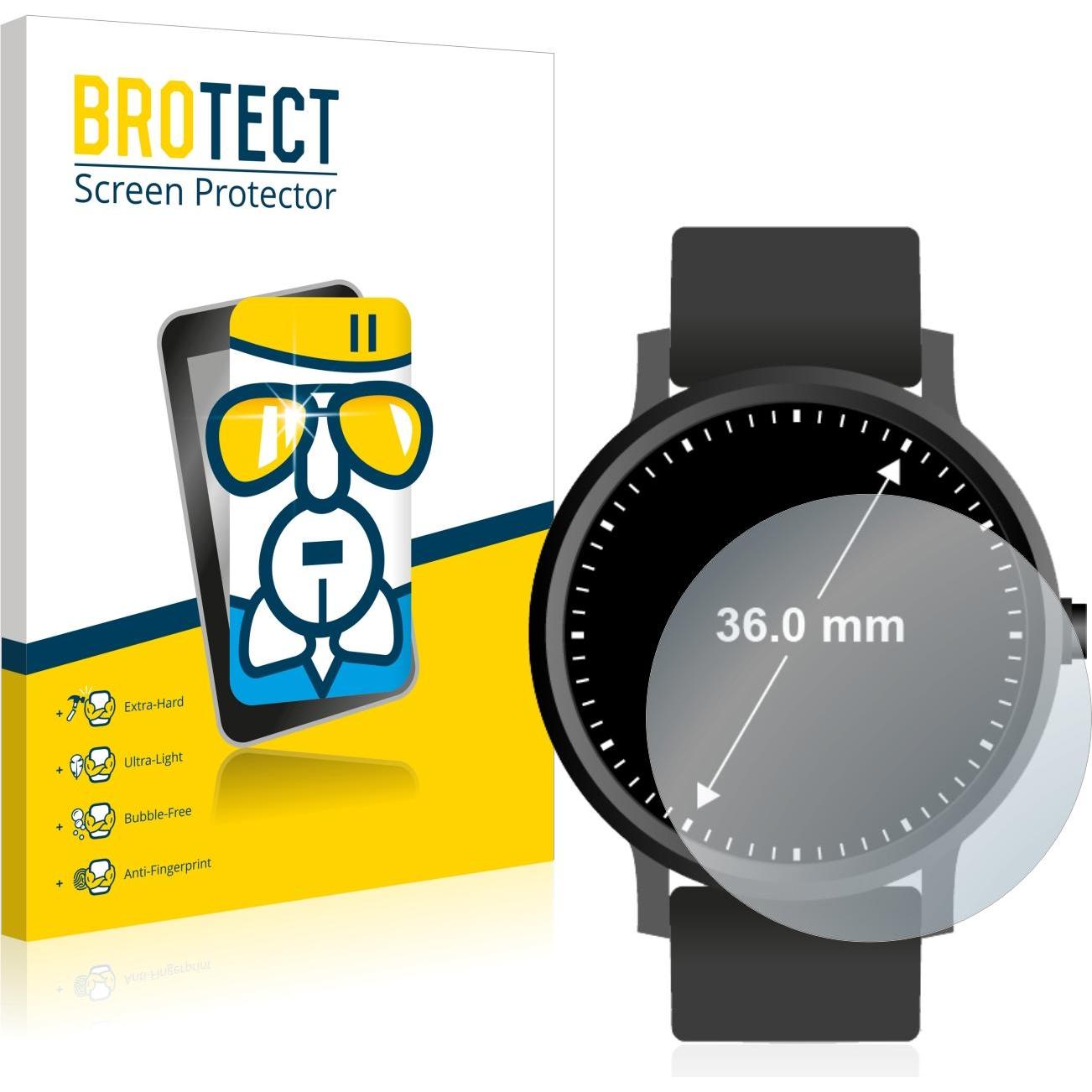 BROTECT AirGlass Panzerglasfolie, Smartwatch Schutzfolie, Transparent