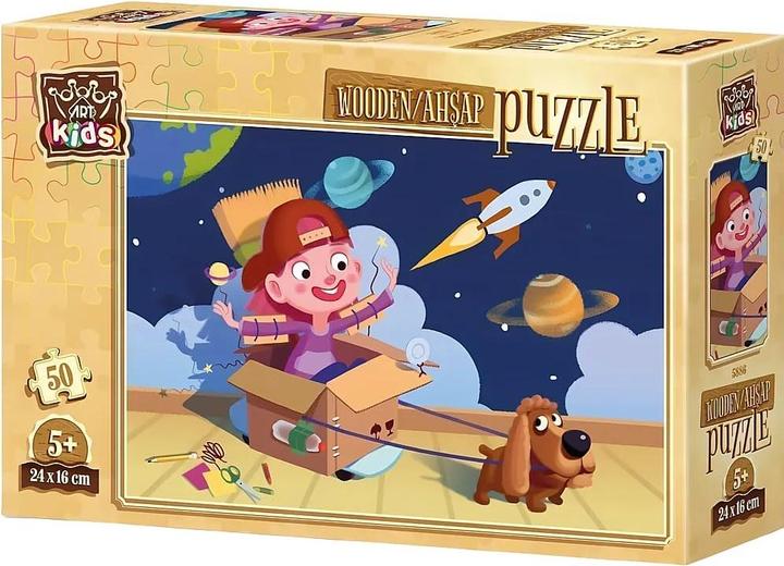Image du produit Heidi Cheese Line HeiDi Art 5886 Children's Puzzle 50pc.Large Wooden The Little Astronaut (50 pièces)