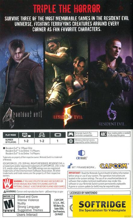Produktbild Capcom Resident Evil: Triple Pack (Switch, EN)