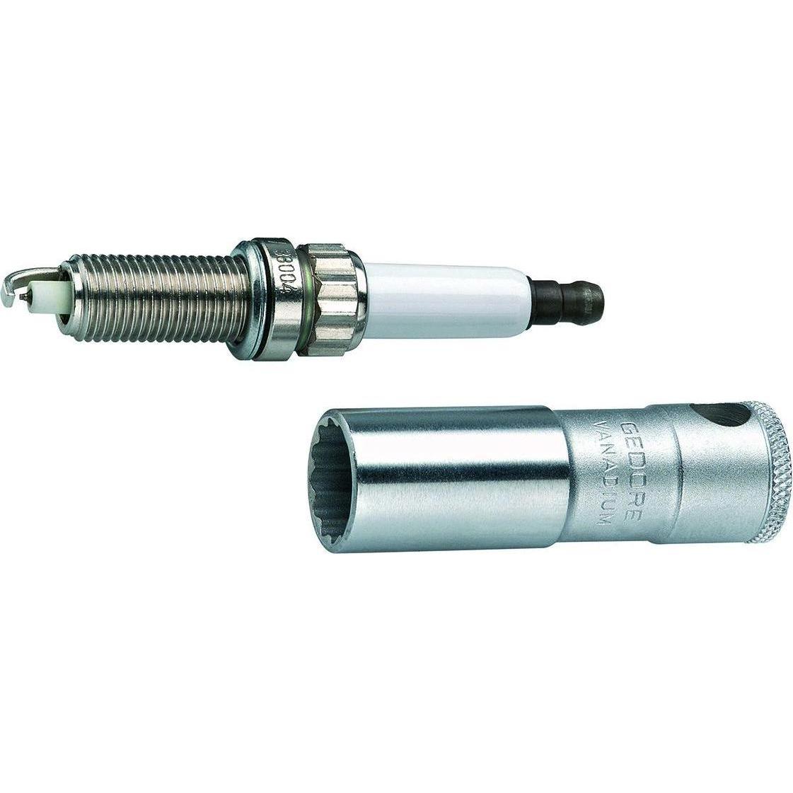 Gedore, Steckschlüssel + Stecknuss, D 55 Zündkerzeneinsatz mit Haltefeder 3/8" 14 mm (14 mm)