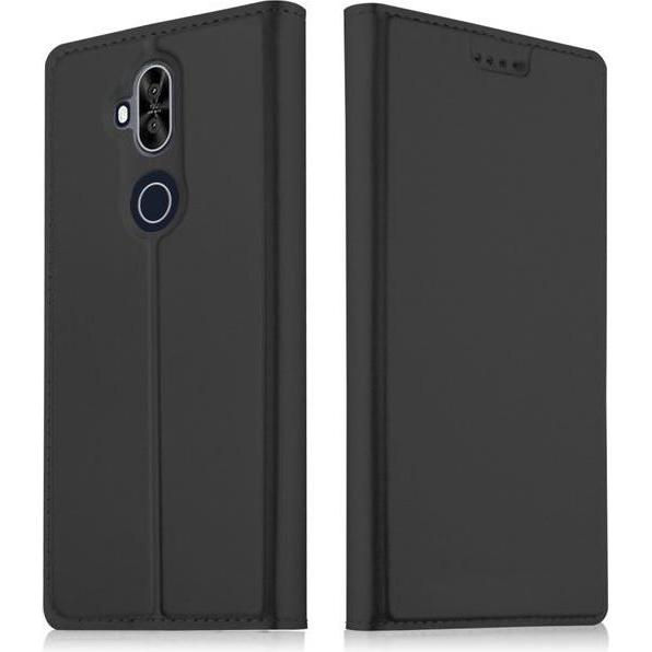 Thumbnail - MU Classic Classic Leder Bookcover Series (Asus Zenfone 5 Lite (ZC600KL)), Smartphone Hülle, Schwarz