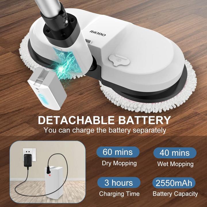 Actual product image Ogori Electric mop with 4 pads