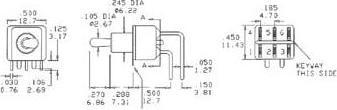 Produktbild Velleman 90° Horizontal Toggle Switch Dpdt On-On
