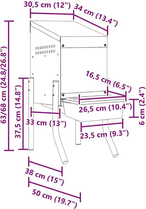 Produktbild vidaXL Hühnernistkasten