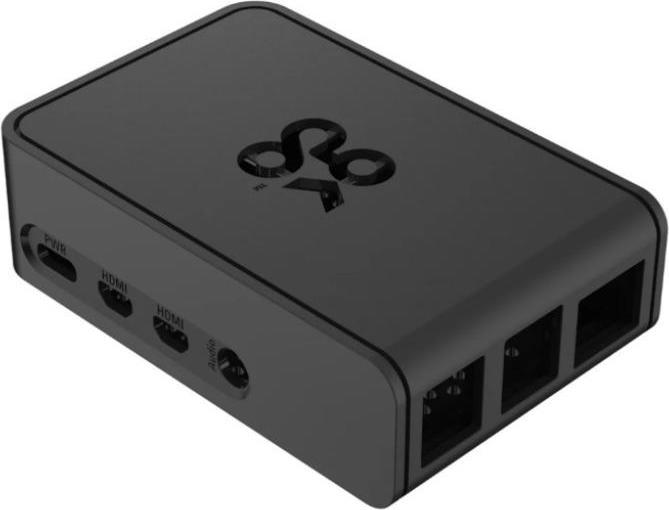 OKdo 187-3799 - Gehäuse Raspberry Pi 4 Slide, ABS, Schwarz
