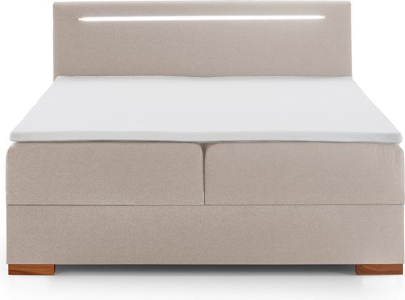Produktbild Meise Möbel Cooper I Boxspringbett Holzfuss/Stoff Faro (180 x 200 cm)