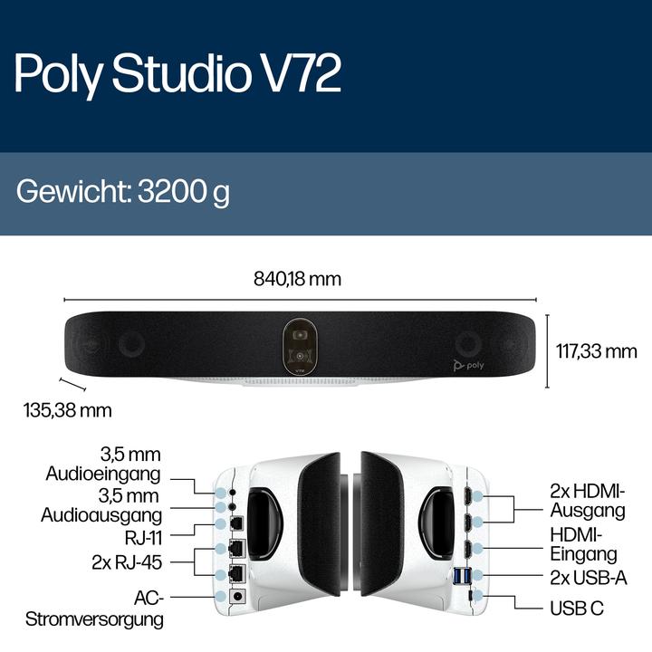 Immagine prodotto Poly Barra video USB Studio V72