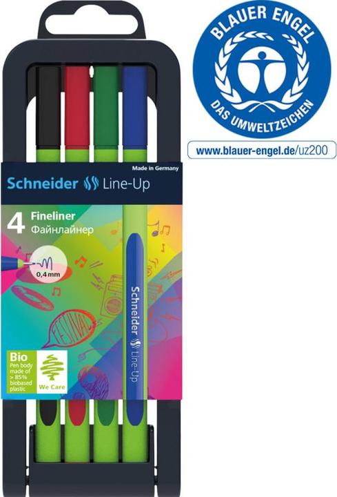 Actual product image Schneider Fineliner Line-Up - case of 4 pcs. (Multicoloured, 4x)