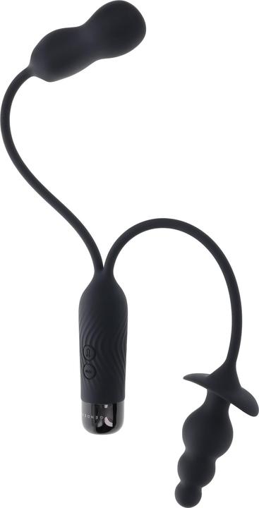 Actual product image Gender X Double My Pleasure Vibrator Black 37.5 cm