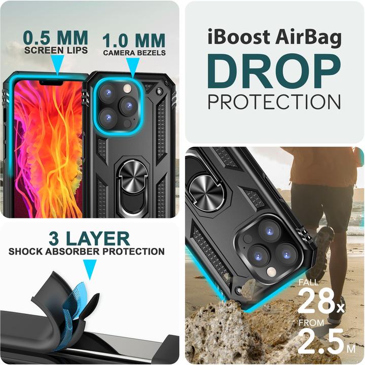 Image du produit Nalia Étui antichoc Military-Style Ring (Apple iPhone 15 Pro)
