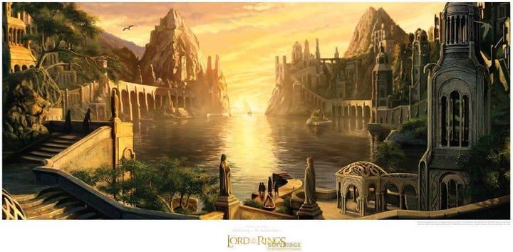 Weta Workshop Le Seigneur des Anneaux impression Art Print The Grey Havens 59 x 30 cm (59 x 30 cm)