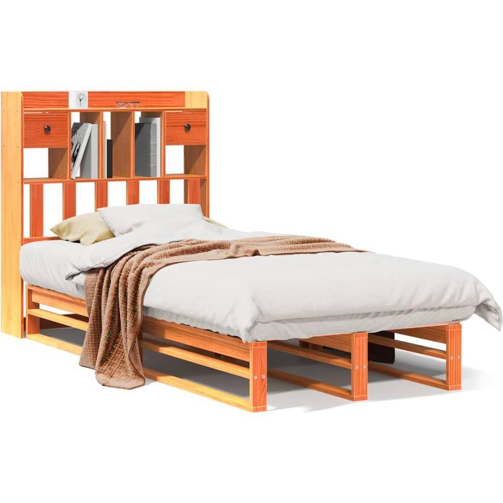 VidaXL, Bett, Massivholzbett Regal Palettenbett Holzbett Bett ohne Matratze 90x190cm (90 x 190 cm)