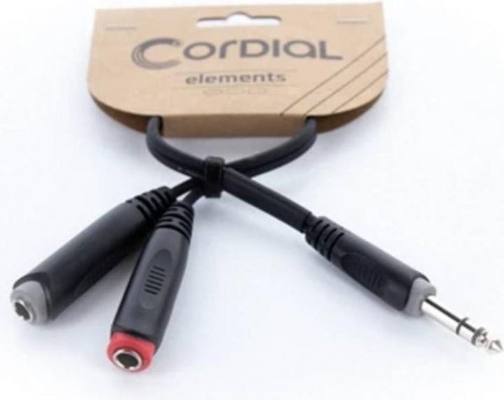 Actual product image Cordial 14890 Klinke Audio Y-Adapter (1x Klinkenstecker 6.3 mm (stereo) - 2x Kli