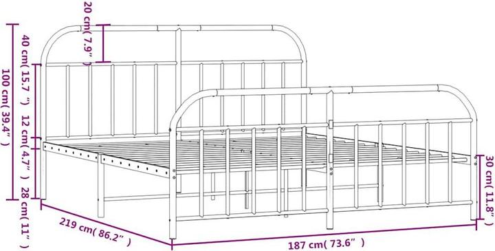 Image du produit vidaXL Bettgestell (183 x 213 cm)