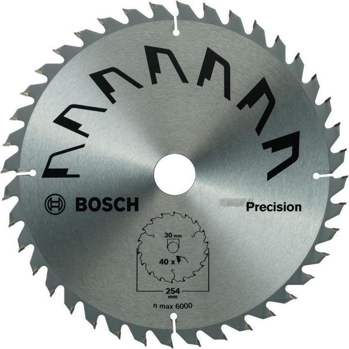 Actual product image DIY Circular saw blade PRECISION D= 254 mm Bore= 30 mm Z= 40