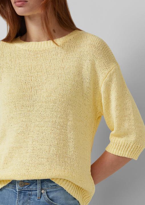 Produktbild s.Oliver Strickpullover Kurzarm-Pullover im Relaxed Fit (36)