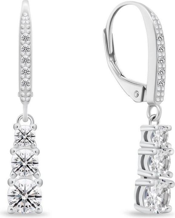 Immagine prodotto Brilio Argento - Orecchini di lusso in argento con zirconi trasparenti EA1012W (Argento)