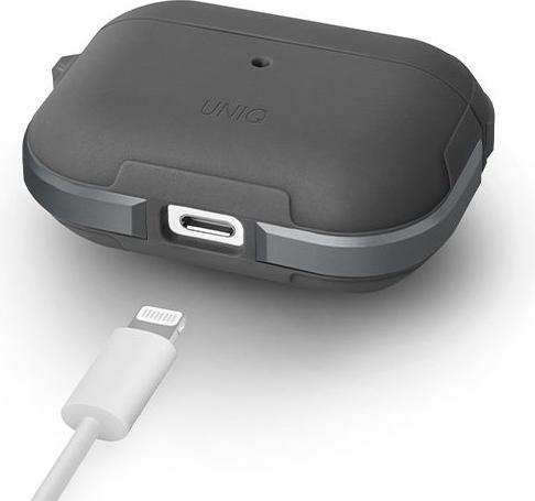 Productafbeelding Uniq etui Valencia AirPods Pro szary/gunmetal grey Antimicrobial (Hoofdtelefoon hoes)