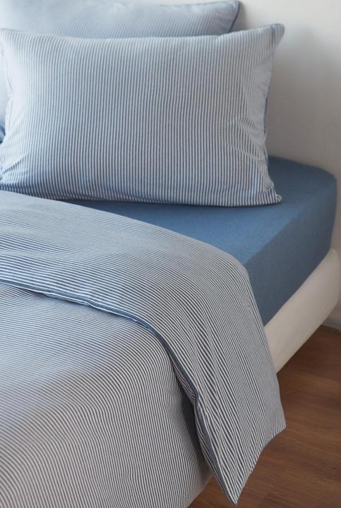 Actual product image Living Home Melange Jersey Stripes (Duvet cover, 160 x 210 cm)