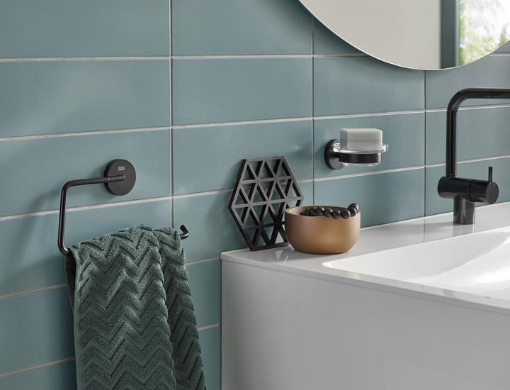 Actual product image Emco round soap holder, crystal glass dish, 4330