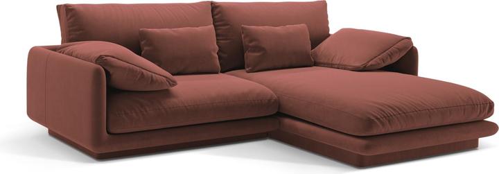 Immagine prodotto Micadoni Divano angolare destro in velluto, "Torino", 3 posti, 220x170x83 Realizzato in Europa (Divano ad angolo)