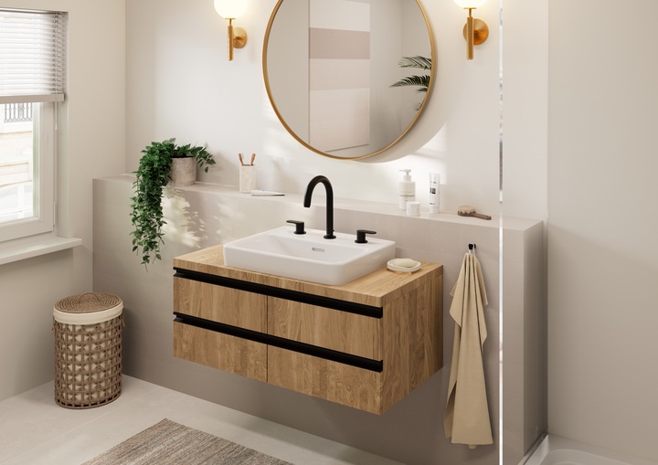 Immagine prodotto hansgrohe HG Miscelatore per lavabo a 3 fori VERNIS Blend con scarico a scomparsa. 1 1/4inch nero opaco