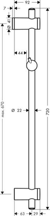 Actual product image hansgrohe Shower rail UNICA RENO