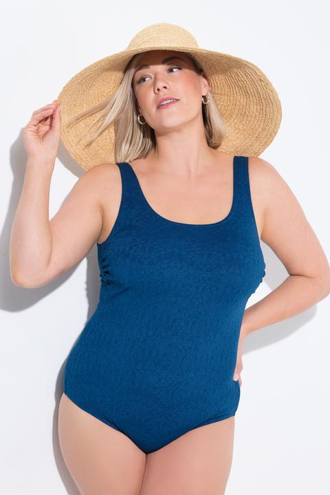 Actual product image Ulla Popken Lace Texture Cupless Swimsuit (50, 52)